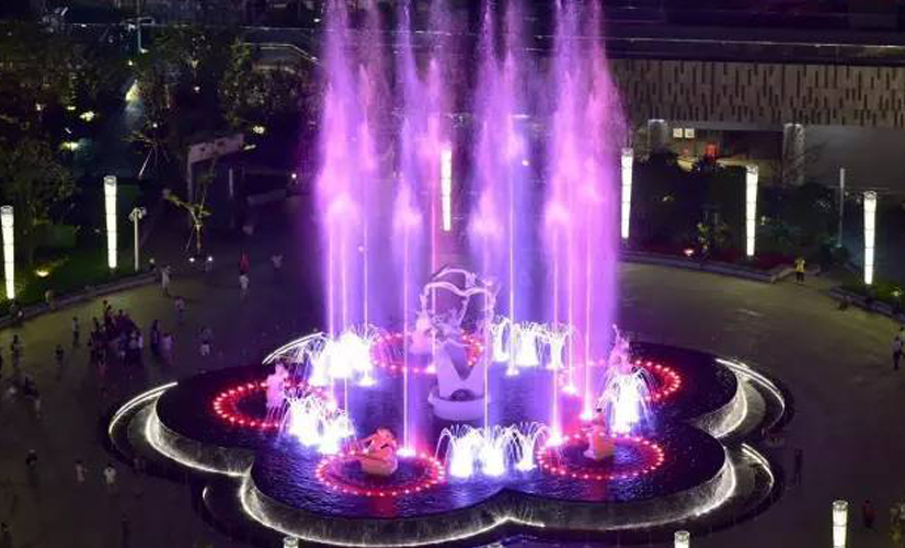 湖北仙女湖广场水池雕塑喷泉